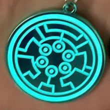 Load image into Gallery viewer, LIMITED: Gateway of the Samurai GLOW IN THE DARK hard enamel keychain