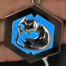 Load image into Gallery viewer, LIMITED: Eyes of Azure GLOW IN THE DARK hard enamel keychain