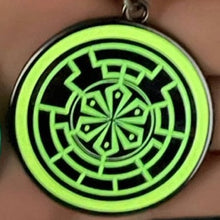 Load image into Gallery viewer, LIMITED: Gateway of the Shinobi GLOW IN THE DARK hard enamel keychain