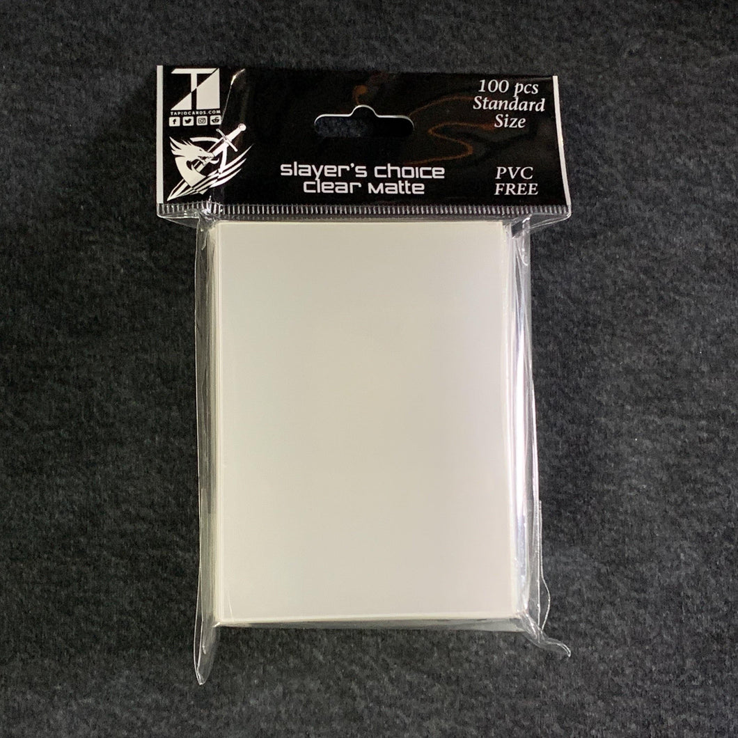 Slayer's Choice Clear Matte Sleeves - 100 pcs Standard Size
